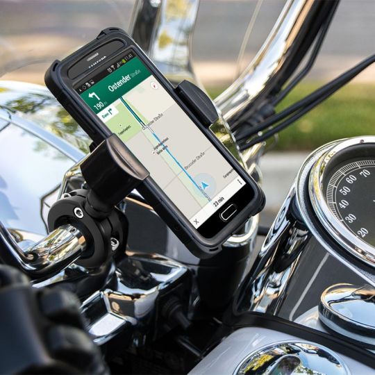 Arkon RVMC2B RoadVise Motorcycle Phone Mount - Black Aluminum (sku 42710)