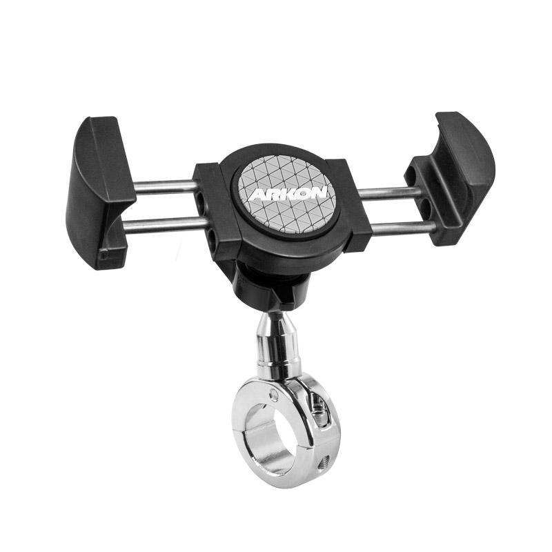 Arkon XLMC2C RoadVise XL Motorcycle Phone Mount - Chrome Aluminum (sku 56015) - BuyBits Ltd UK