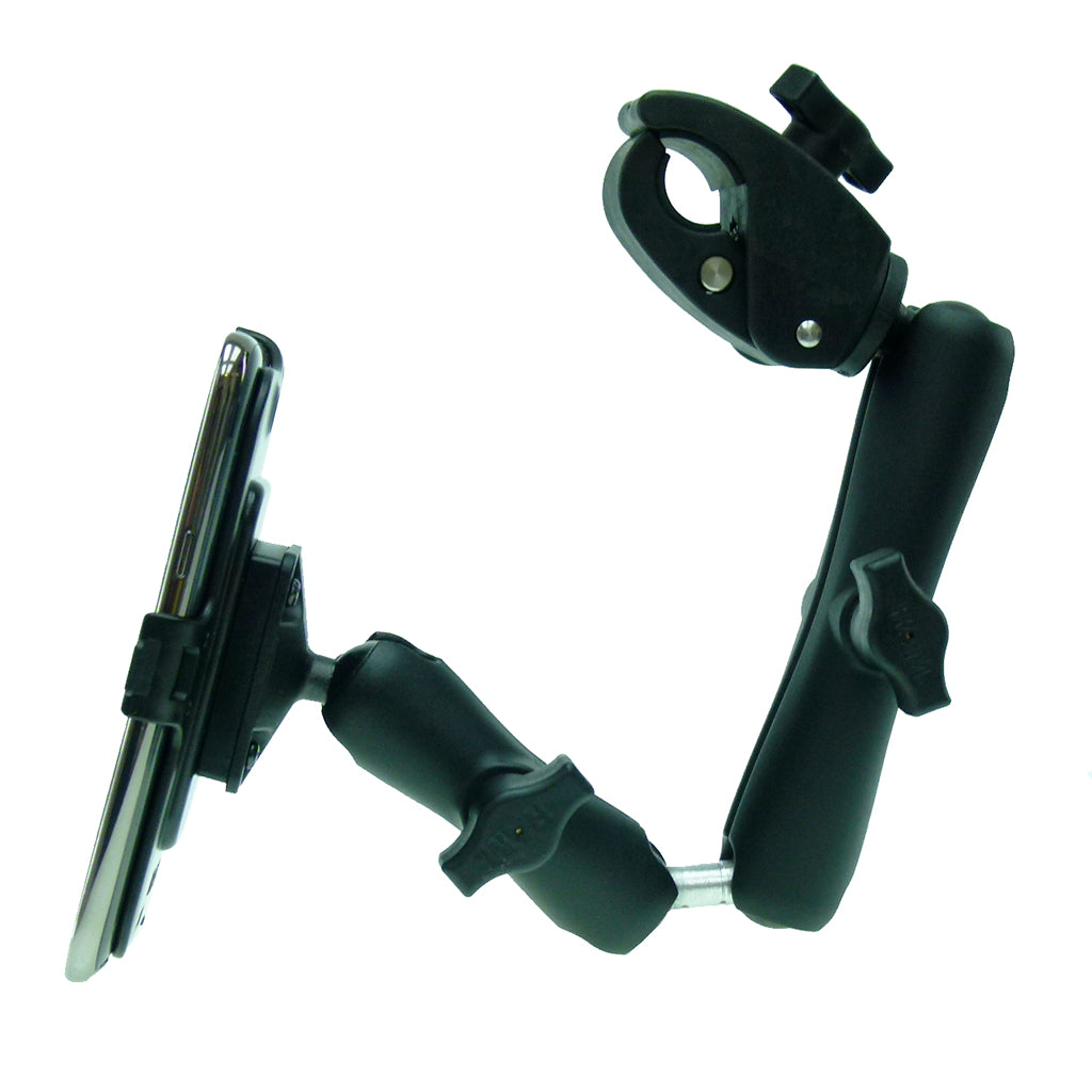Wheelchair Rail - Tube Mount with Extension &amp; Dedicated Samsung Galaxy Note 2 Cradle (sku 30606)