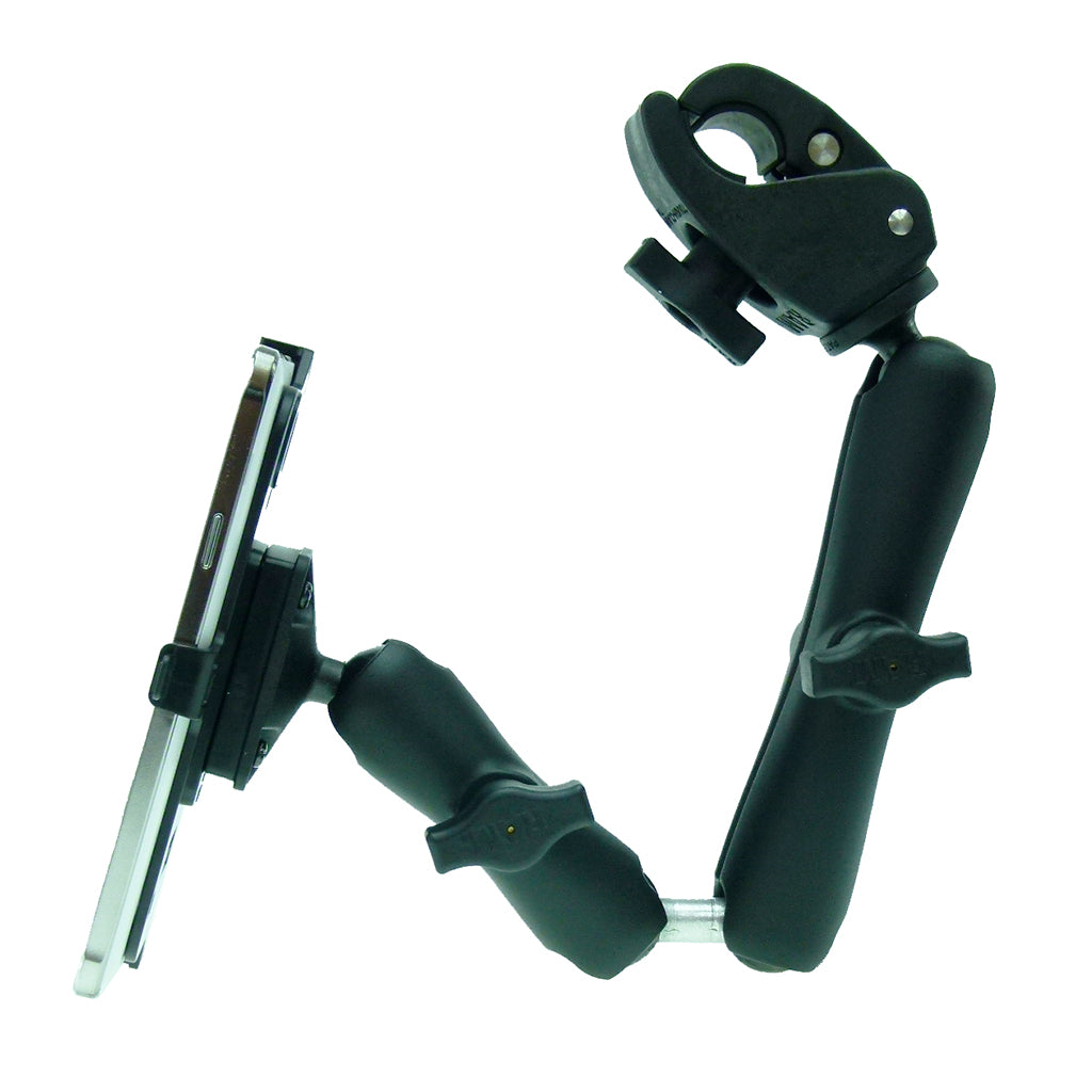 Wheelchair Rail - Tube Mount with Extension &amp; Dedicated Galaxy Note 4 Cradle (sku 30607)