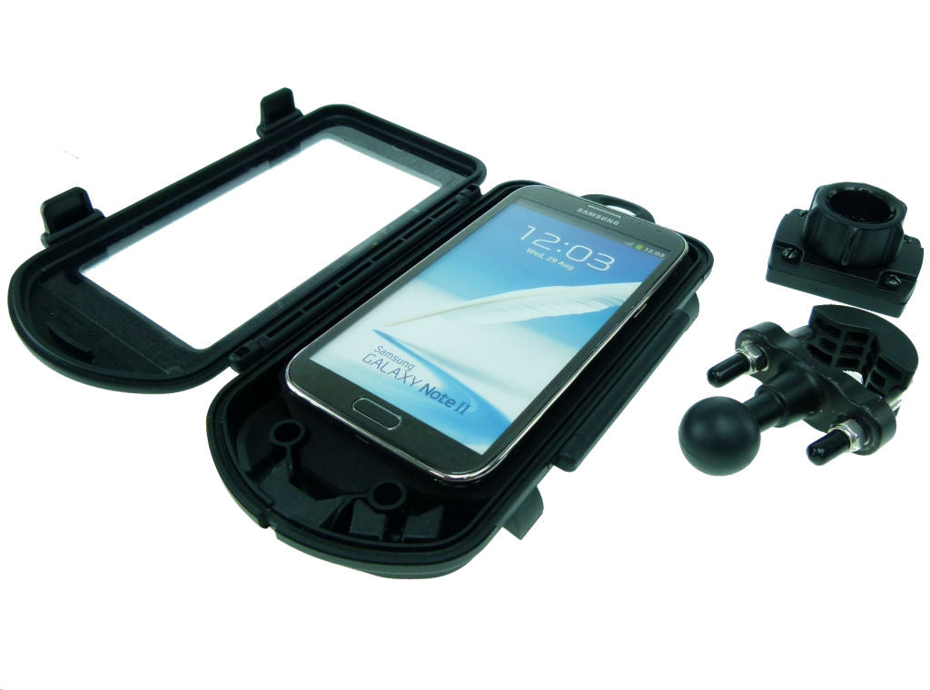 Motorcycle U-bolt Mount &amp; Waterproof Cases for Samsung Galaxy Note 2 II (sku 31871)