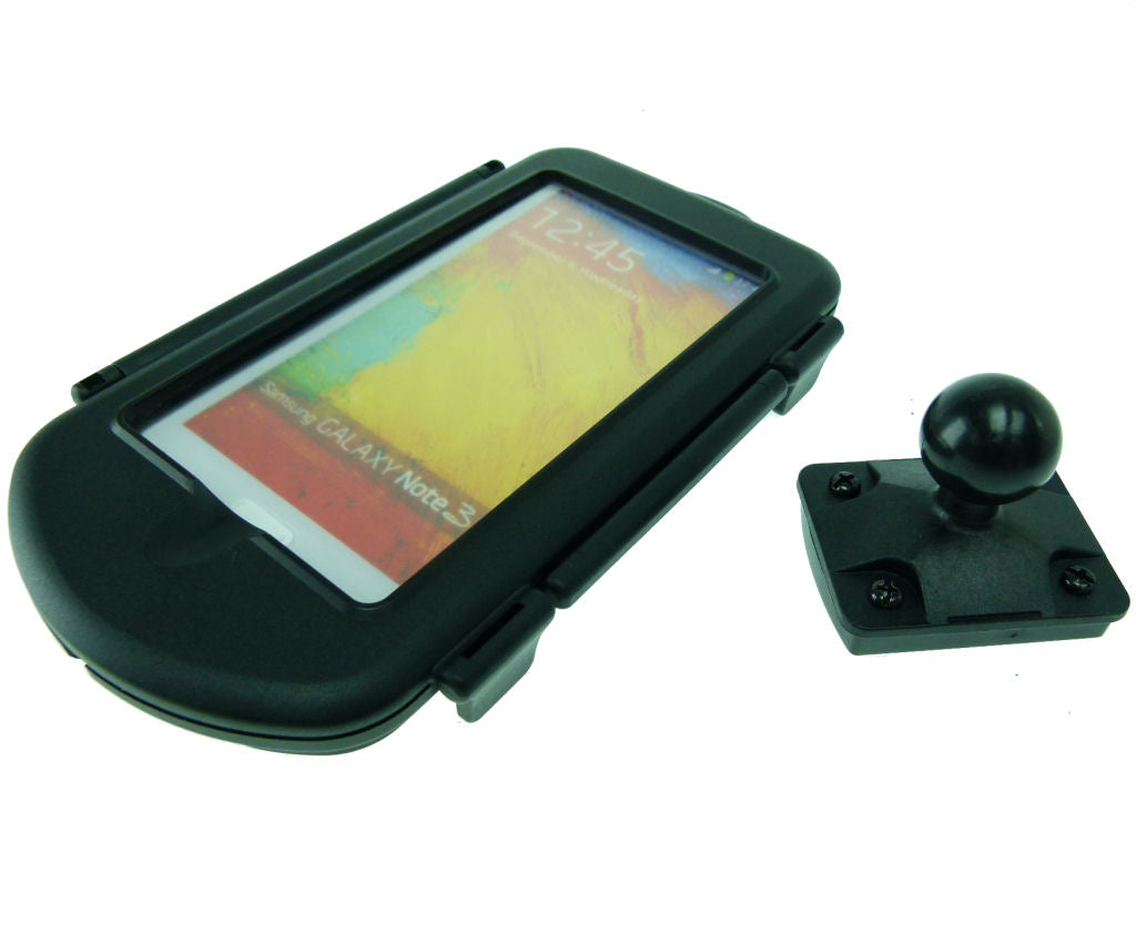 IPX4 Waterproof Hard Shell Case for Samsung Galaxy Note 3 with 1" Ball Adapter fits RAM Motorcycle Mounts (sku 21447)