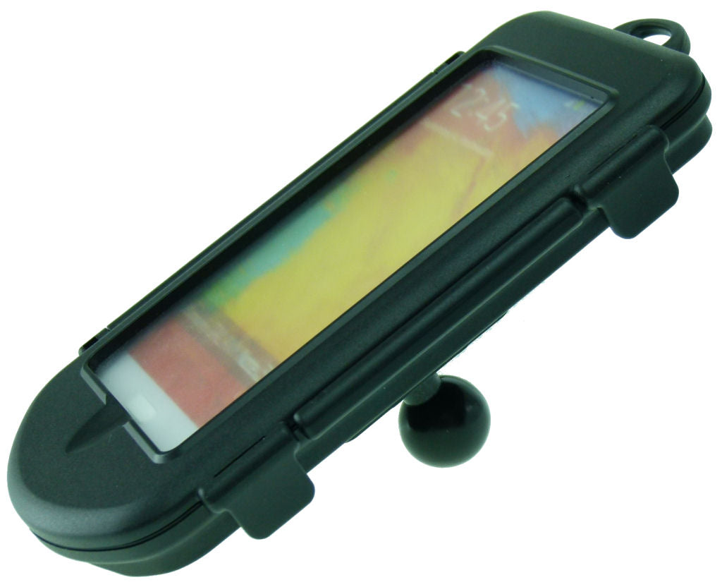 IPX4 Waterproof Hard Shell Case for Samsung Galaxy Note 3 with 1" Ball Adapter fits RAM Motorcycle Mounts (sku 21447)