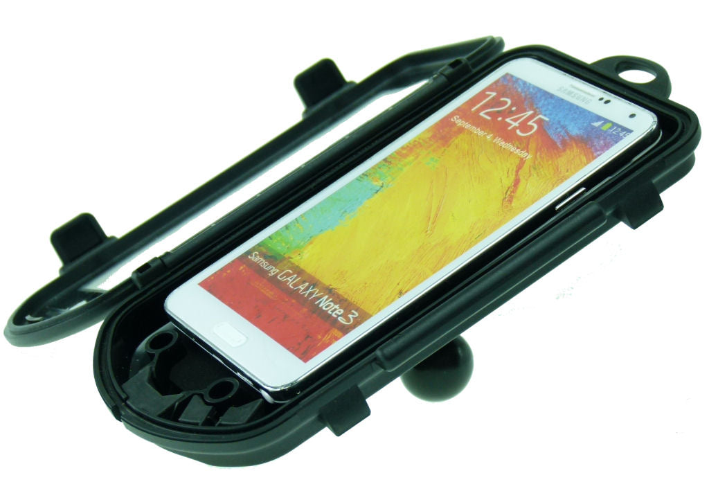 IPX4 Waterproof Hard Shell Case for Samsung Galaxy Note 3 with 1" Ball Adapter fits RAM Motorcycle Mounts (sku 21447)