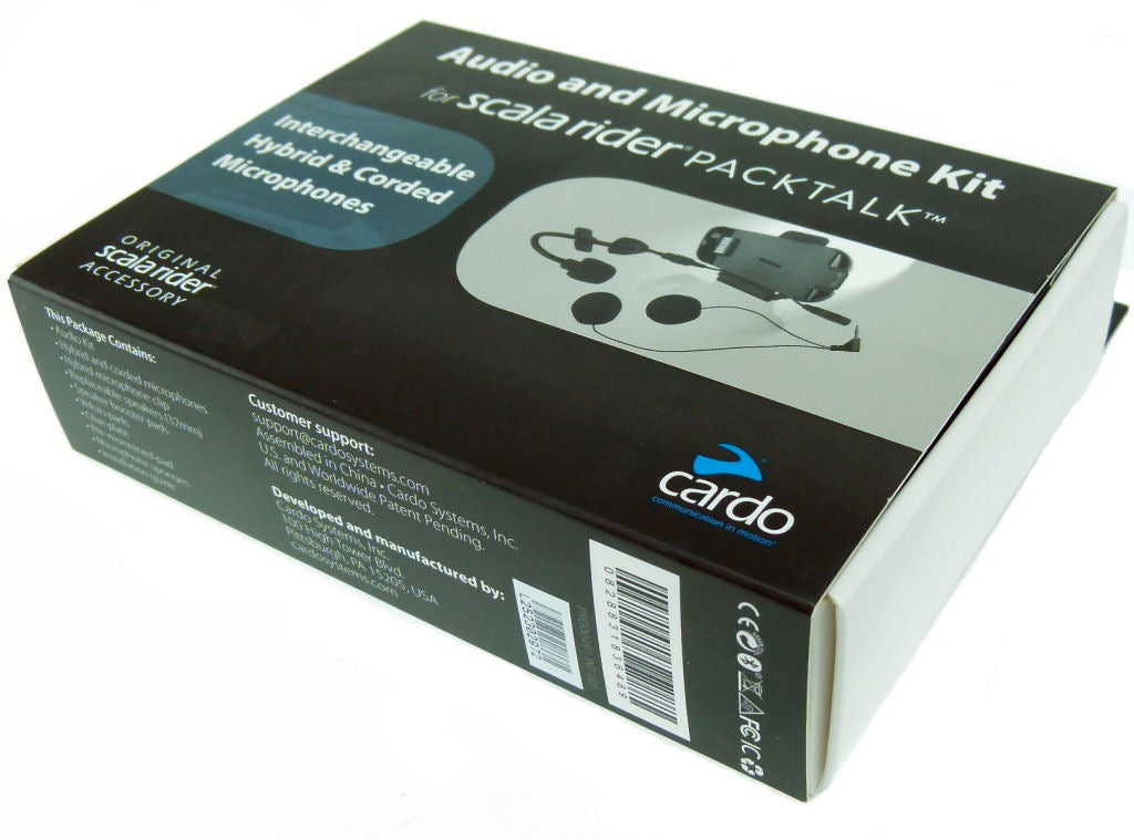 Cardo Scala Rider Audio &amp; Microphone Kit for PACKTALK - SMARTPACK (sku 31931)