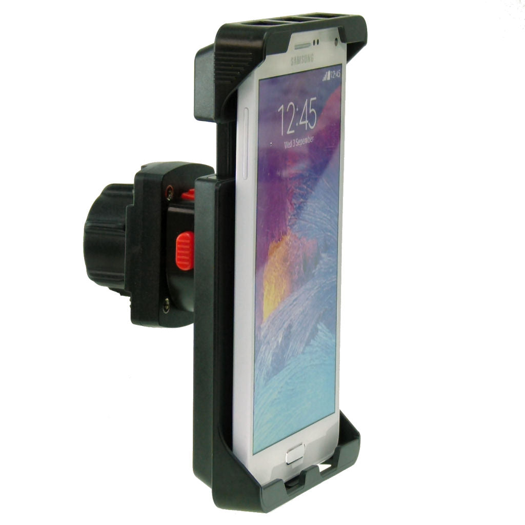 TiGRA Sport Mount Case 6 with Rain Guard fits Galaxy Note 4 &amp; 1" Socket Adapter (sku 31948)
