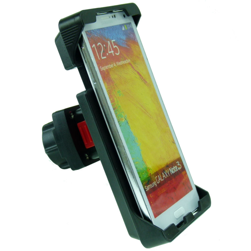 TiGRA Sport Mount Case 6 with Rain Guard fits Galaxy Note 3 &amp; 1" Socket Adapter (sku 31949)