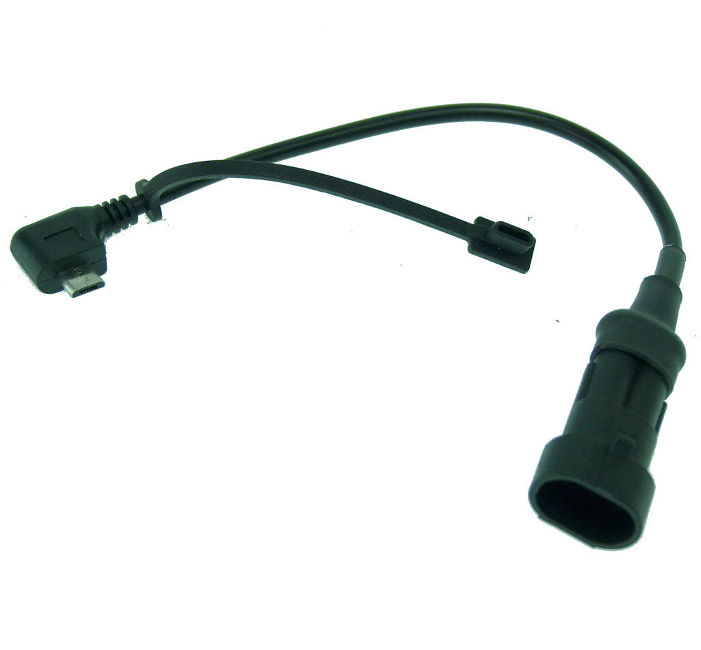 Short 7" Angled Micro USB Connector for fits BuyBits &amp; Ultimate Addons Motorcycle Hardwire &amp; DIN Chargers (sku 31976)