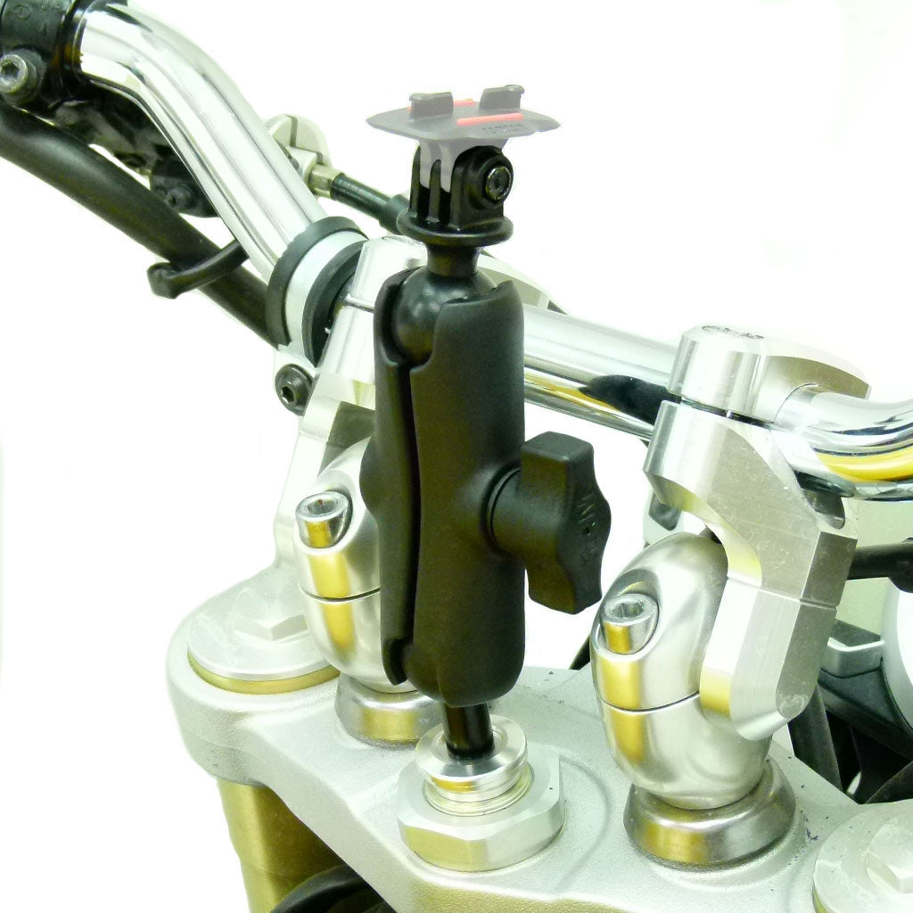 Motorcycle Fork Stem Yoke Mount 20.5 -24.5mm for TomTom Bandit GoPro Adapter (sku 31977)