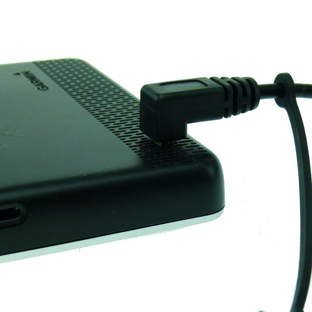 BuyBits High Power Angled Mini USB Motorcycle Hard Wire Charger for Garmin Dezl 560 570 760 DeziCAM (sku 31983)