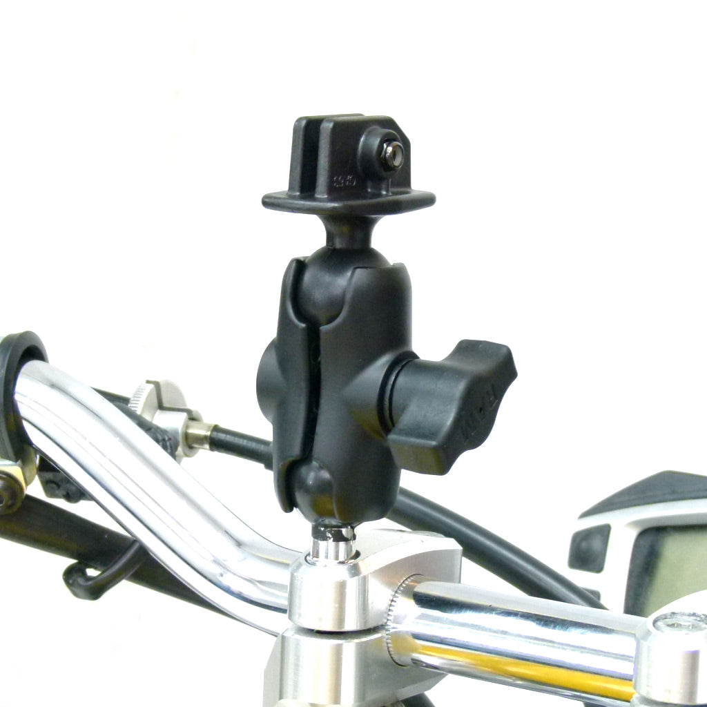 Motorcycle Handlebar Clamp M8 &amp; Short Arm for the Garmin VIRB™ (sku 32006)