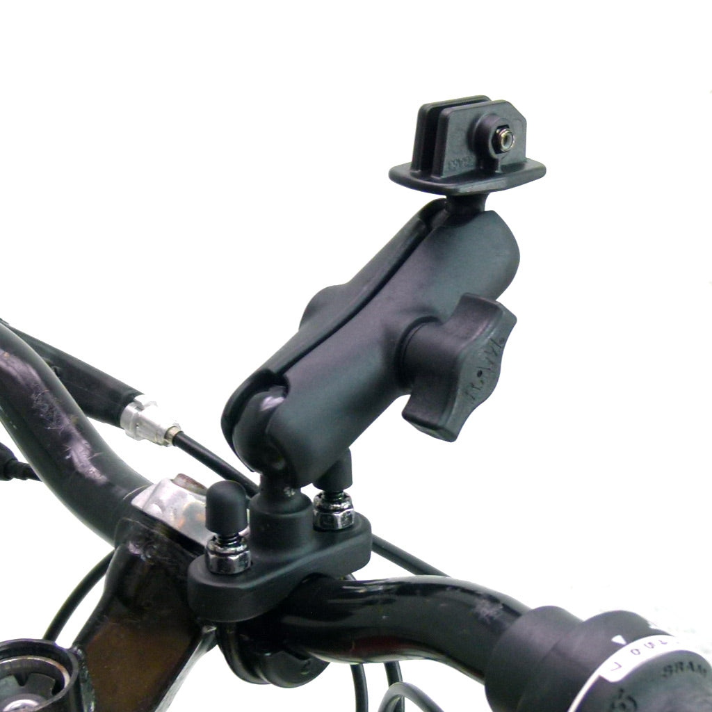 RAM Custom GoPro Hero Adapter with Double Socket Arm and U-Bolt Handlebar Rail Mount (sku 18470)
