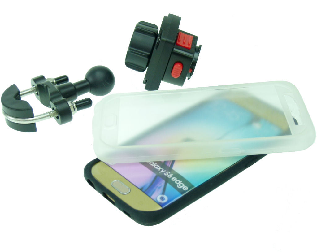 TiGRA MountCase for Galaxy S6 Edge &amp; Metal U Bolt Handlebar Mount Bundle (sku 32019)