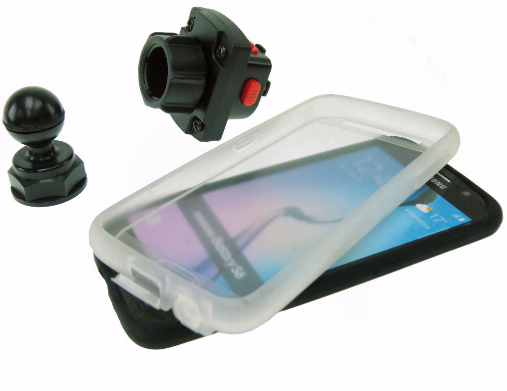 Yoke 10 Motorcycle Nut Mount &amp; TiGRA MountCase Holder for Samsung Galaxy S6 fits Honda Bikes (sku 32022)