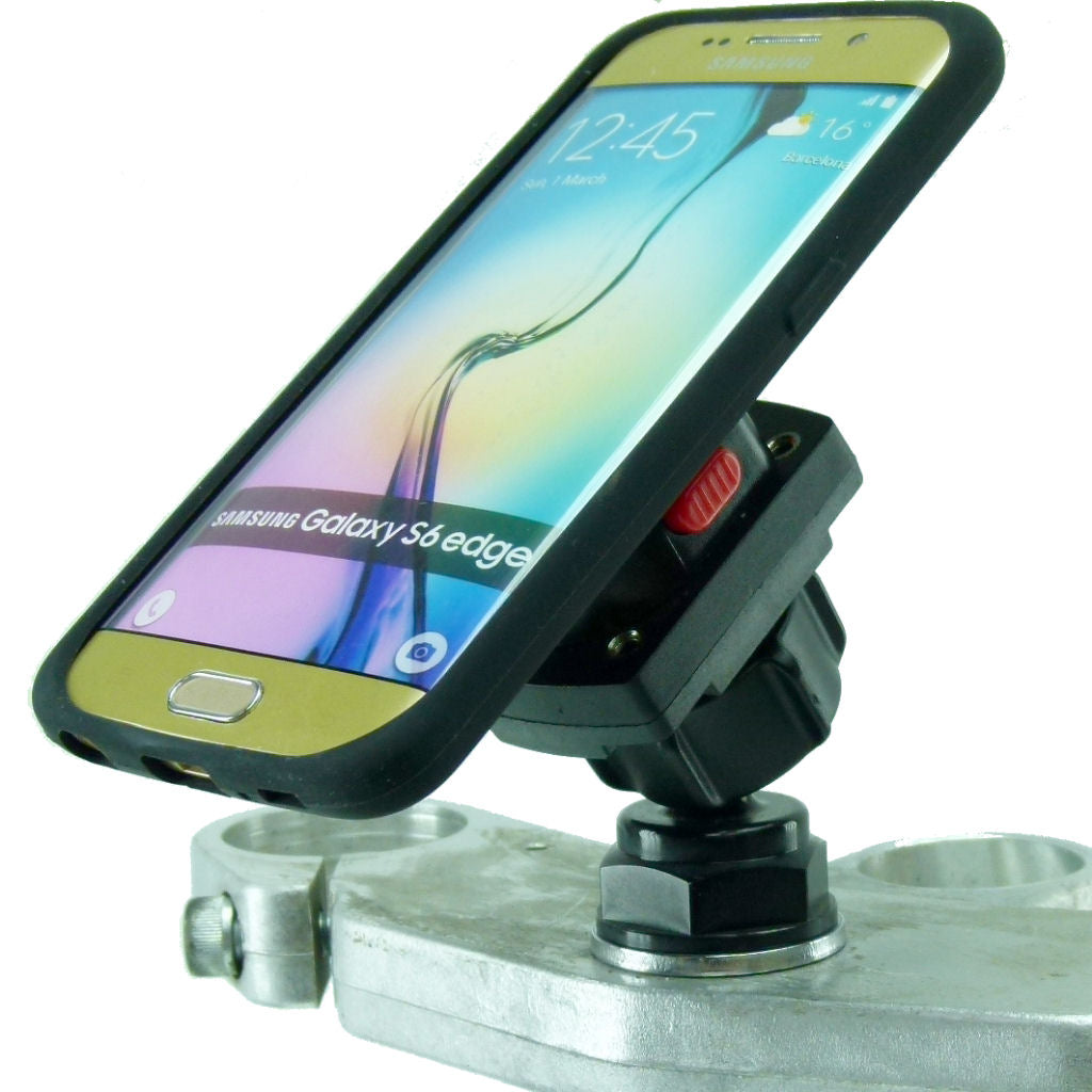 Yoke 50 Motorcycle Nut Mount &amp; TiGRA MountCase Holder for Samsung Galaxy S6 Edge (sku 32031)