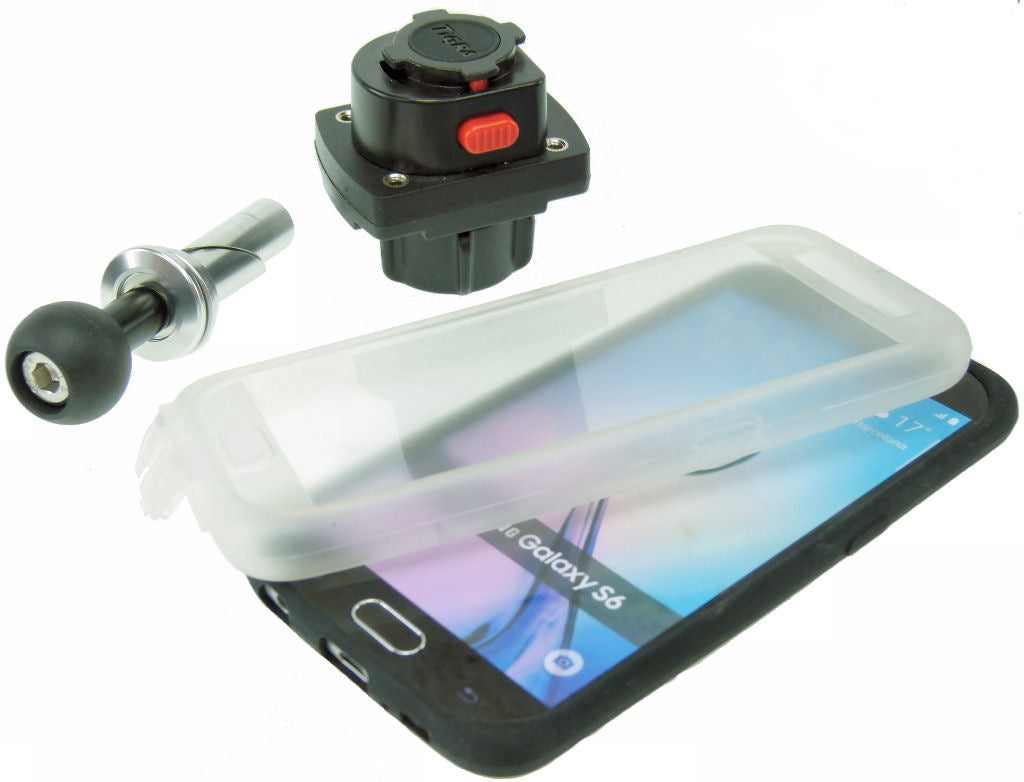 20.5-24.5mm Motorcycle Fork Stem Yoke Mount &amp; TiGRA Case for Samsung Galaxy S6 (sku 32036)