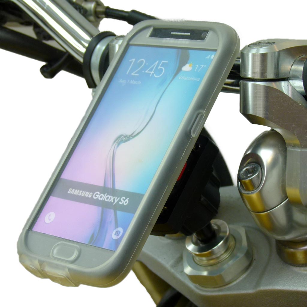 20.5-24.5mm Motorcycle Fork Stem Yoke Mount &amp; TiGRA Case for Samsung Galaxy S6 (sku 32036)