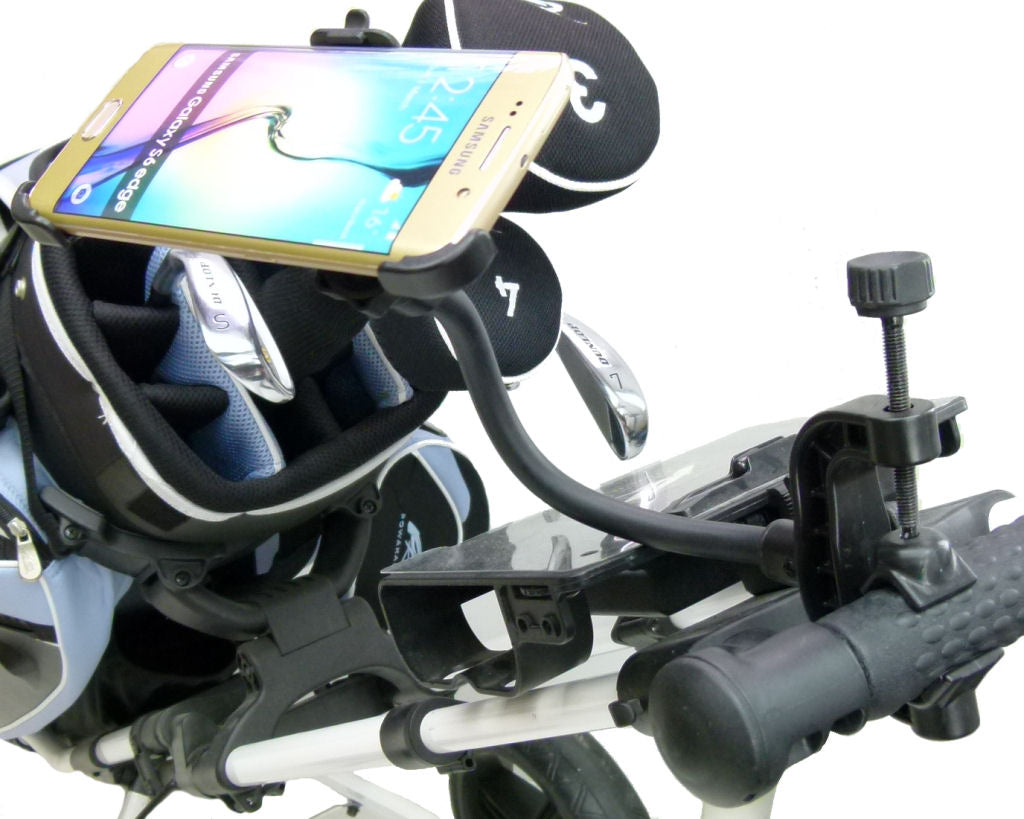 Golf Trolley Cart Clamp Phone Mount for Samsung Galaxy S6 Edge (sku 32052)