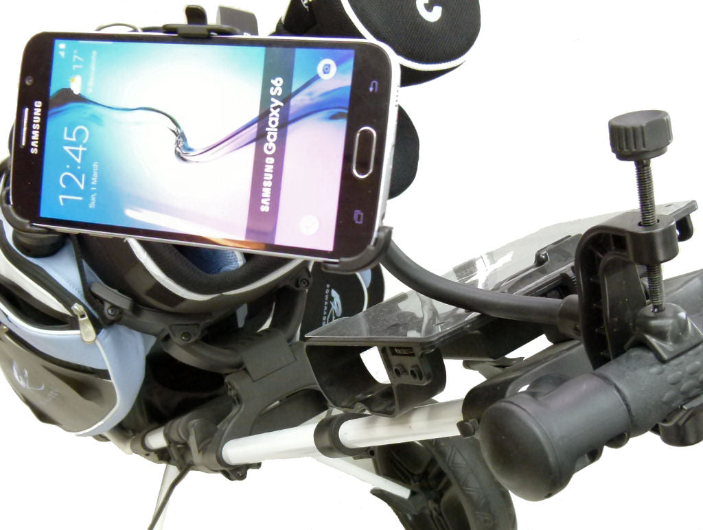 Golf Trolley Cart Clamp Phone Mount for Samsung Galaxy S6 (sku 32053)