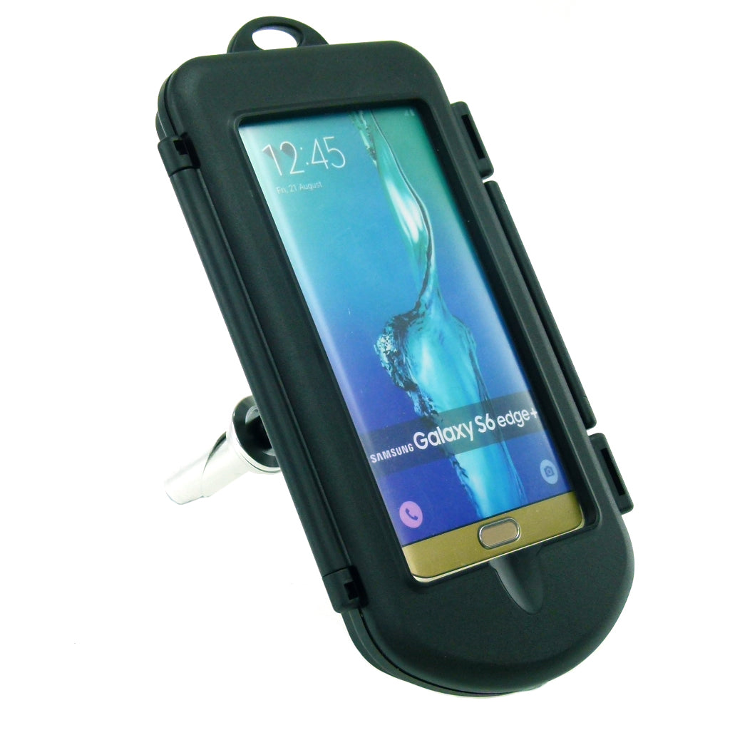 17.5-20.5mm Motorcycle Yoke Stem Mount with Waterproof Case for Samsung Galaxy S6 Edge + Plus (sku 32312)