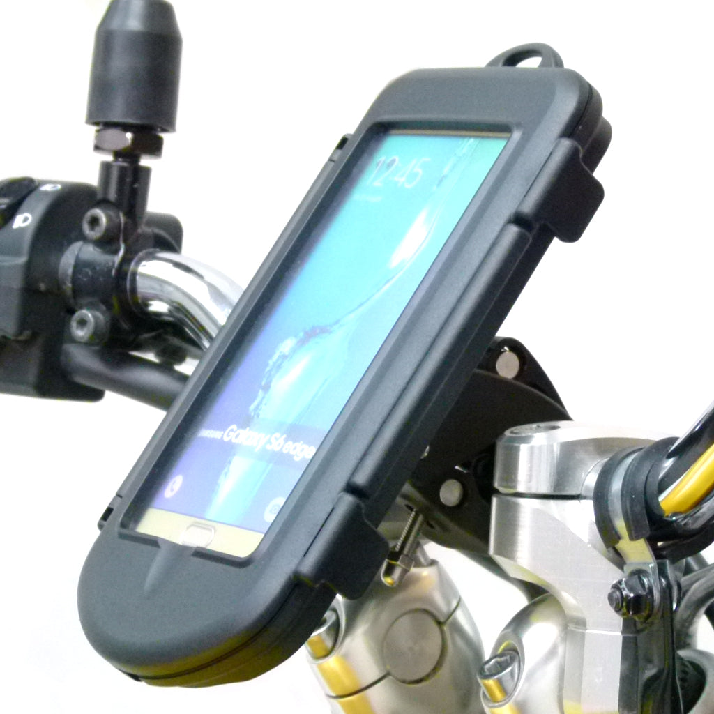 Quick Fix Motorcycle Handlebar Mount &amp; Waterproof Cases for Samsung Galaxy S6 Edge + Plus (sku 32336)