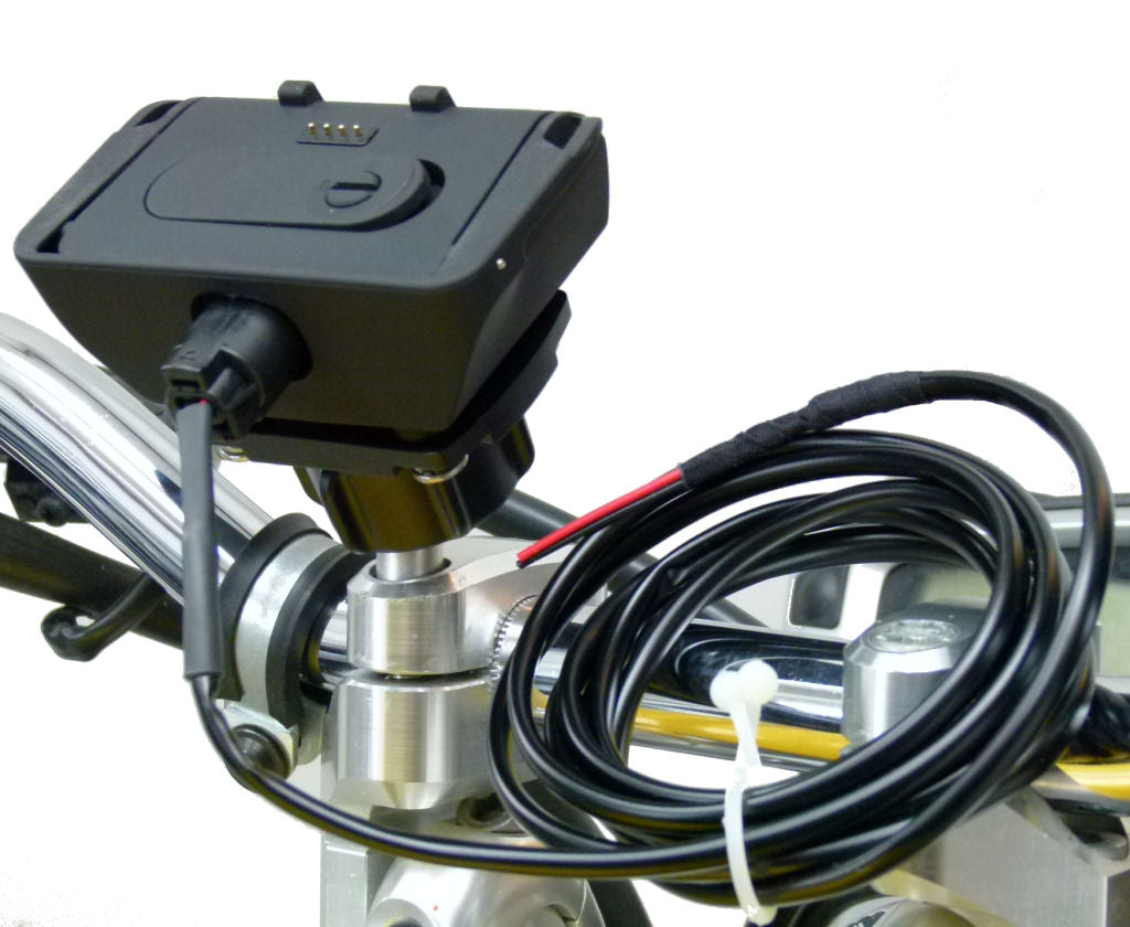 BuyBits Powered Dock &amp; Charger with M8 Motorcycle Handlebar Clamp Mount for TomTom Rider PRO (sku 32907)