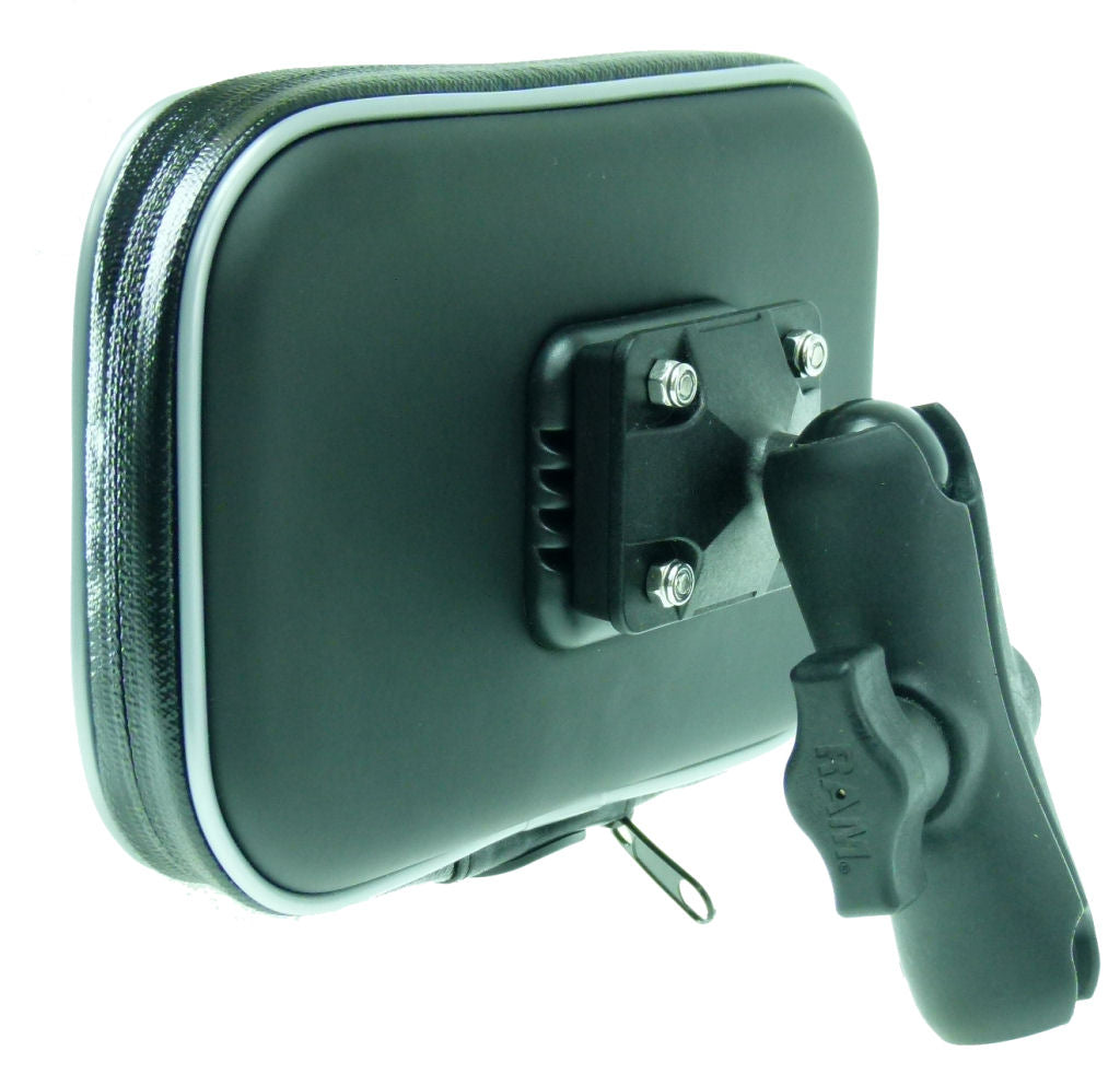 6" GPS Satnav Case &amp; 3" Extension Arm for RAM - 25mm Ball Motorcycle Mounts