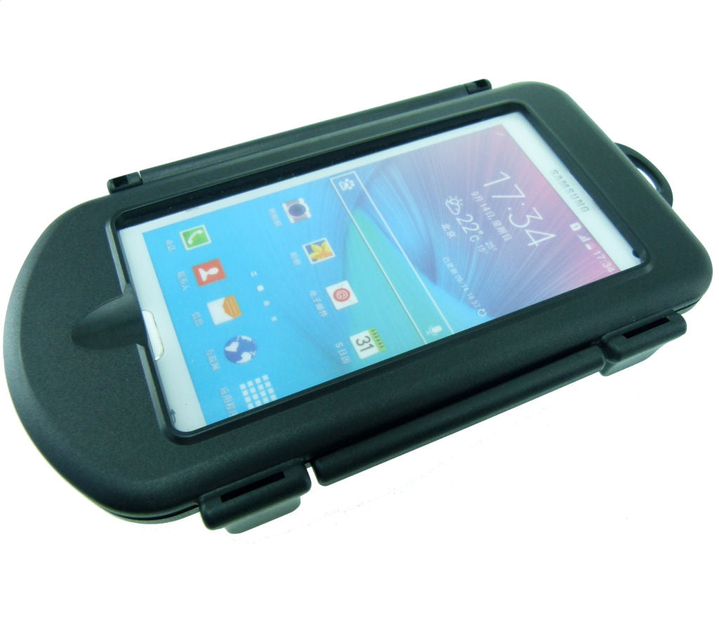Waterproof Case for Galaxy Note 4 &amp; Chrome Motorcycle Handlebar Mount  (sku 33981)