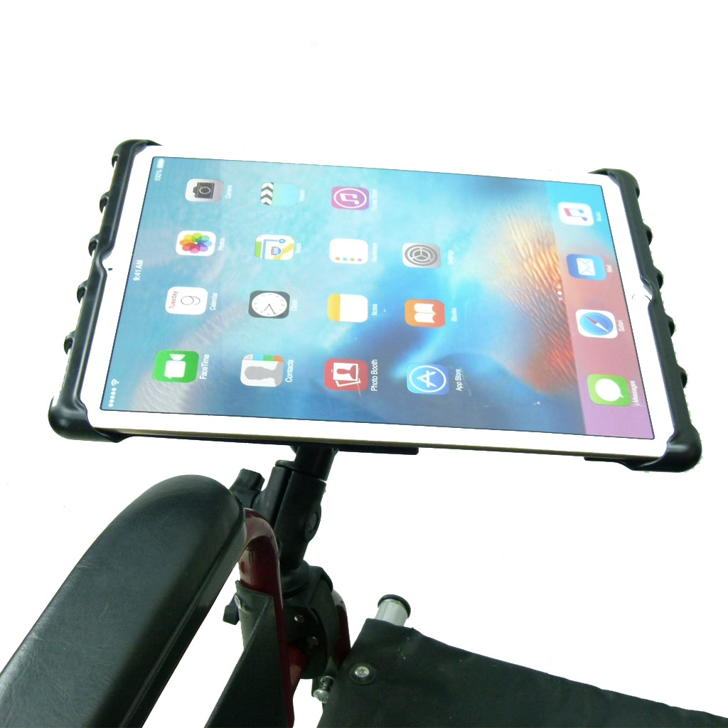 Wheelchair Rail &amp; Tube Tablet Mount with Swivel Arm for Apple iPad PRO (sku 34040)