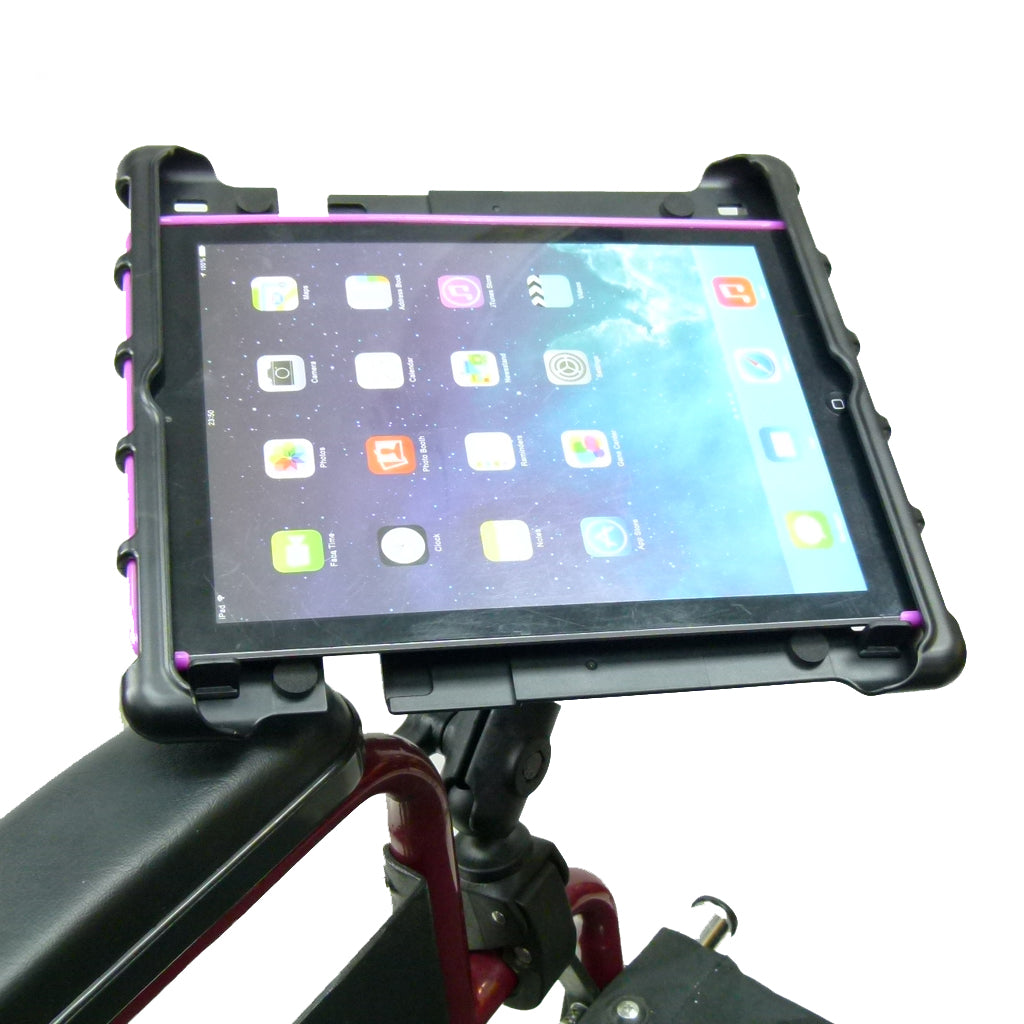 Wheelchair Rail &amp; Tube Tablet Mount with Swivel Arm for Apple iPad Air 2 (sku 34047)