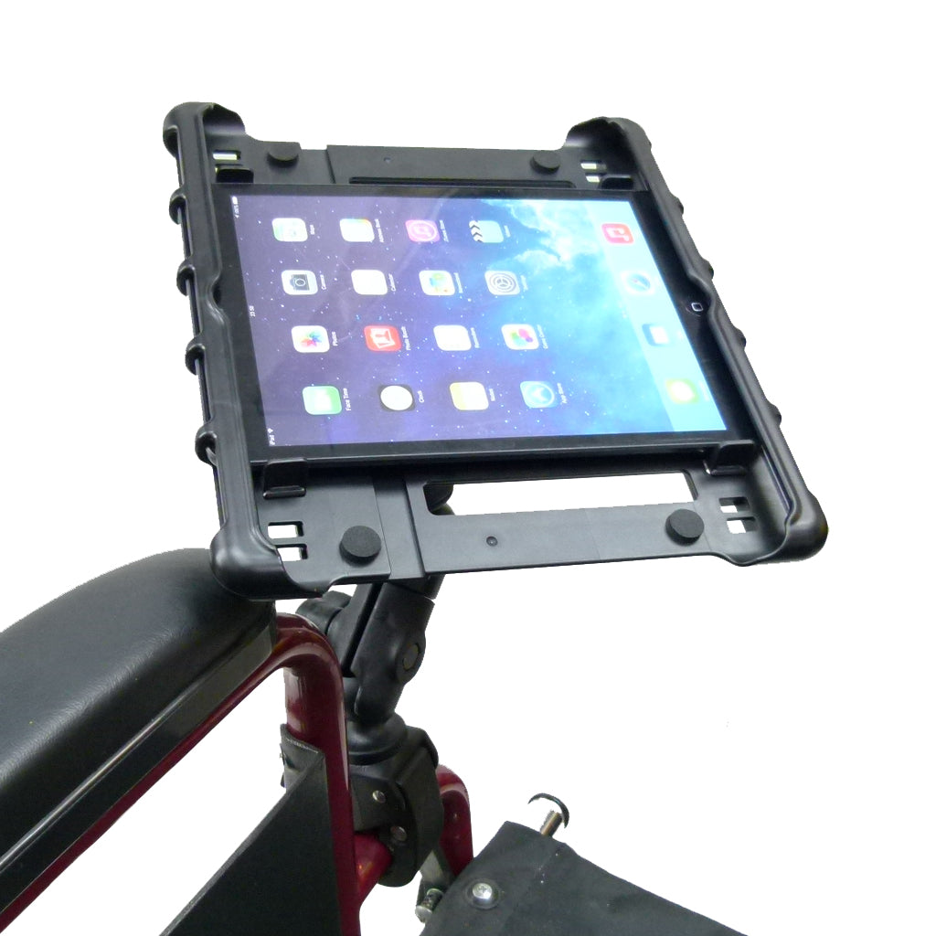 Wheelchair Rail &amp; Tube Tablet Mount with Swivel Arm for Apple iPad Mini (sku 34052)