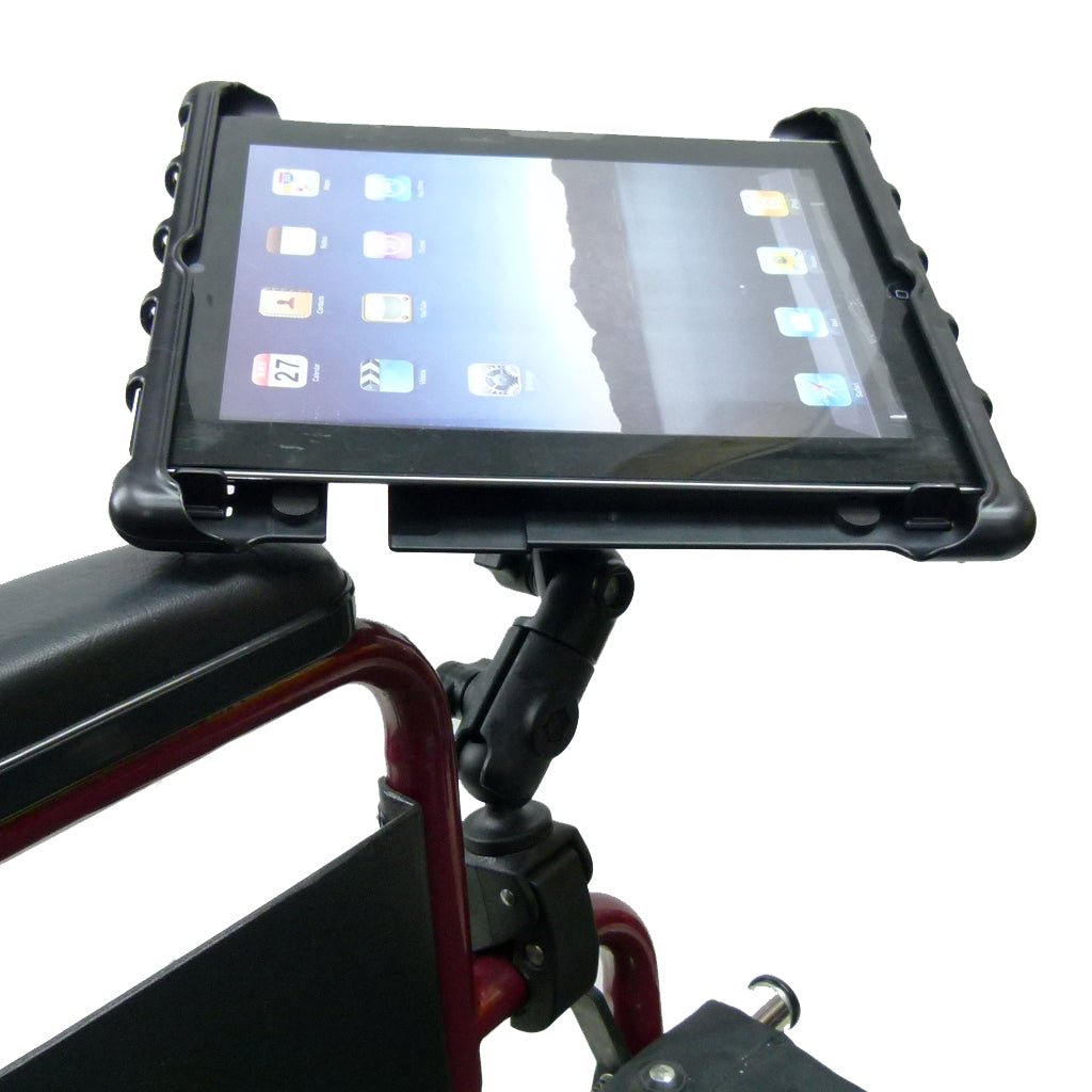 Wheelchair Rail &amp; Tube Tablet Mount with Swivel Arm for Apple iPad 2 (sku 34045)