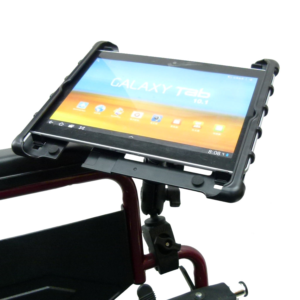 Wheelchair Rail &amp; Tube Tablet Mount with Swivel Arm for Samsung Galaxy Tab 10.1" (sku 34153)