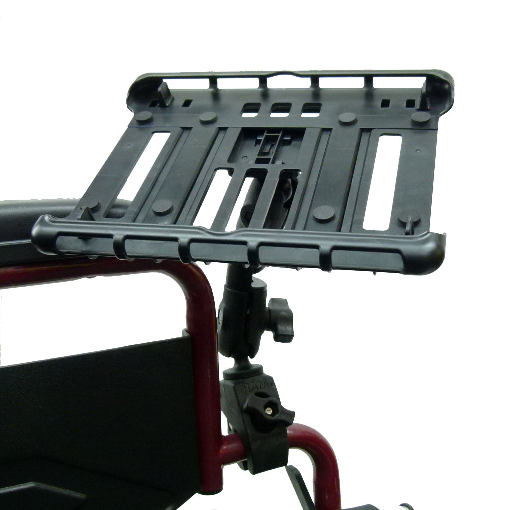 Wheelchair Rail &amp; Tube Tablet Mount with Swivel Arm for Samsung Galaxy Tab A 9.7" (sku 34154)