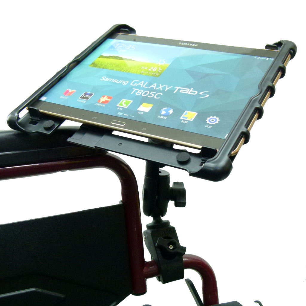 Wheelchair Rail &amp; Tube Tablet Mount with Swivel Arm for Samsung Galaxy Tab S 10.5" (sku 34156)