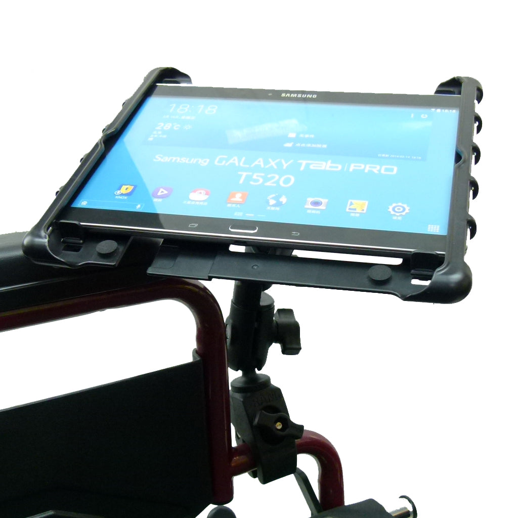 Wheelchair Rail &amp; Tube Tablet Mount with Swivel Arm for Samsung Galaxy Tab Pro 12.2" (sku 34159)