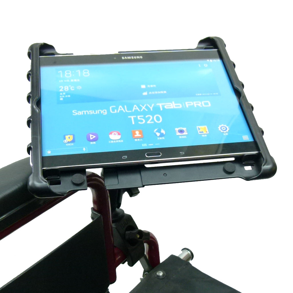 Wheelchair Rail &amp; Tube Tablet Mount with Swivel Arm for Samsung Galaxy Tab Pro 12.2" (sku 34159)