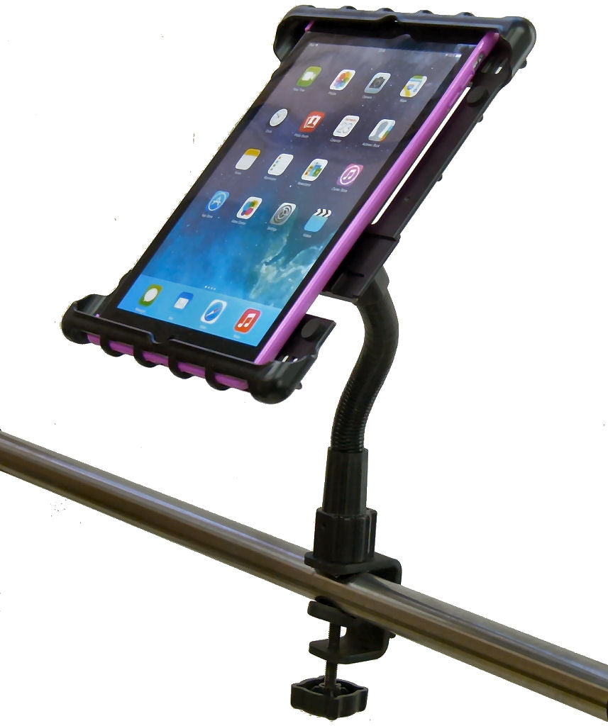 Heavy Duty C-Clamp Cross Trainer Treadmill Gym Tablet Holder for iPad AIR (sku 34278)