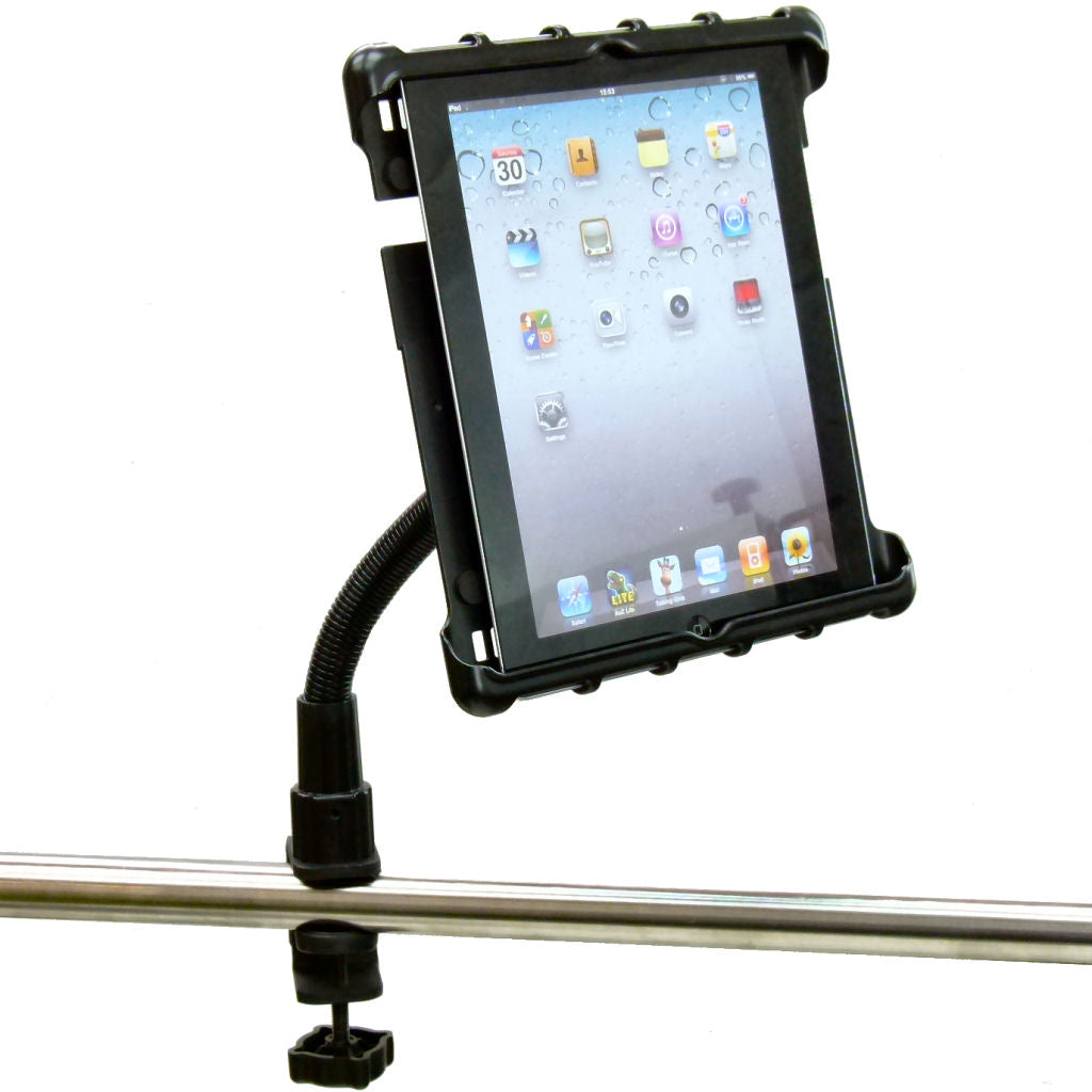Heavy Duty C-Clamp Cross Trainer Treadmill Gym Tablet Holder for iPad 3 (sku 34282)