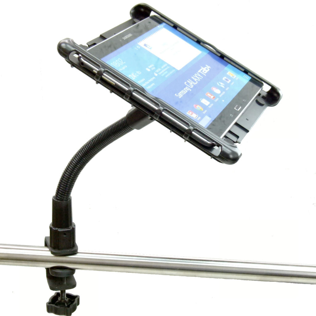 Heavy Duty C-Clamp Cross Trainer Treadmill Gym Tablet Holder for Samsung Galaxy Tab 4 (sku 34288)