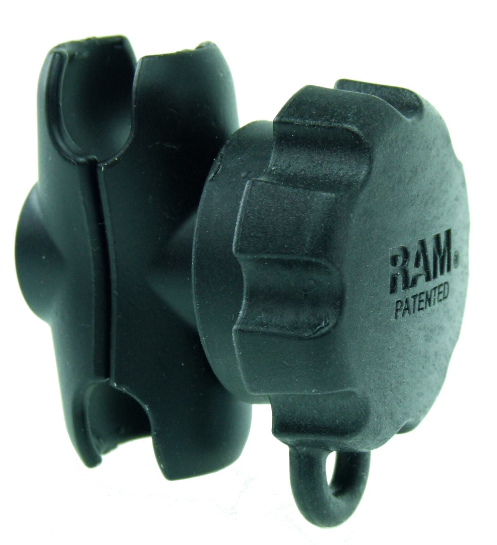 Ram Double Socket Short Arm with Security Pin-Lock Knob for 1" Ball Bases (sku 30631)