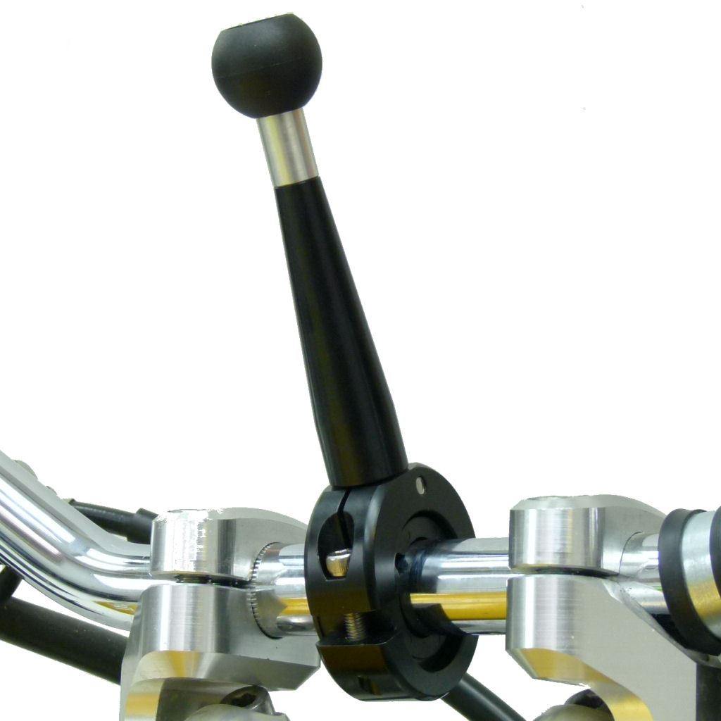 12cm Extended Bike Mororcycle Handlebar Mount &amp; 4 Hole AMPS Adapter for TomTom Rider Dock (sku 34345) - BuyBits Ltd UK