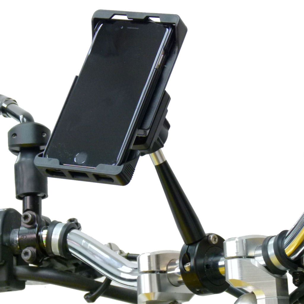 Phone Bike Mount with Rain Cover for Samsung Galaxy Note 4  - Use with a Case (sku 34386)