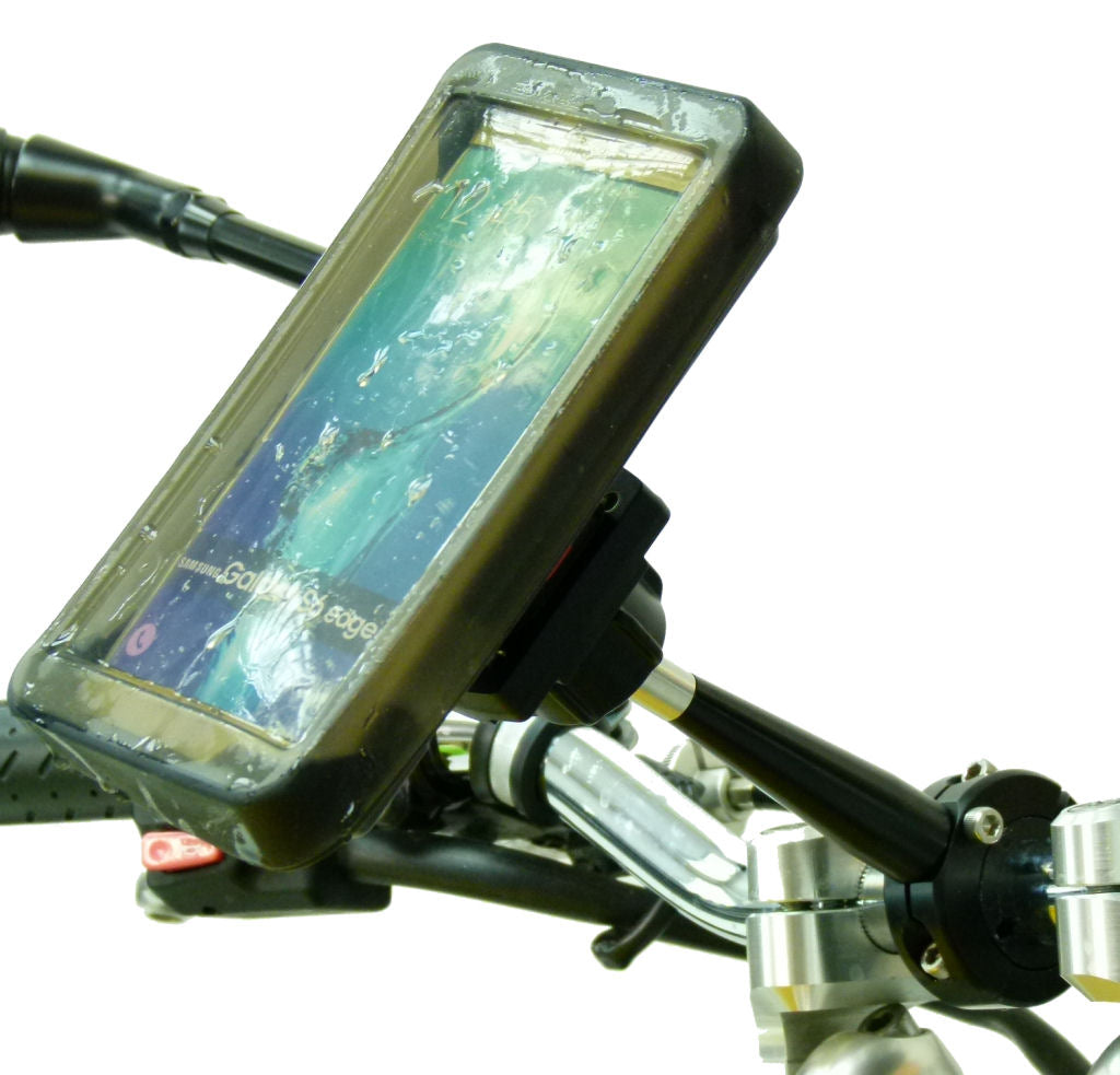 Phone Bike Mount with Rain Cover for Samsung Galaxy S6 Edge PLUS  - Use with a Case (sku 34382)
