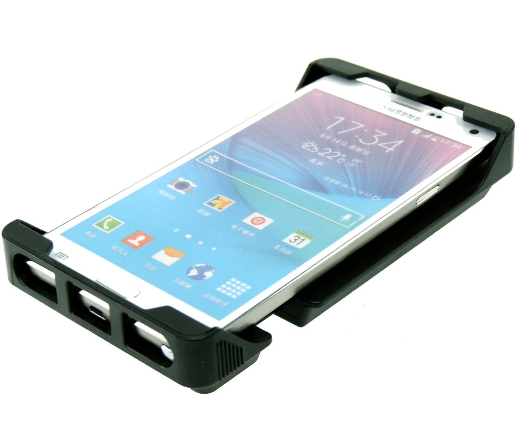 Phone Bike Mount with Rain Cover for Samsung Galaxy Note 4  - Use with a Case (sku 34386)