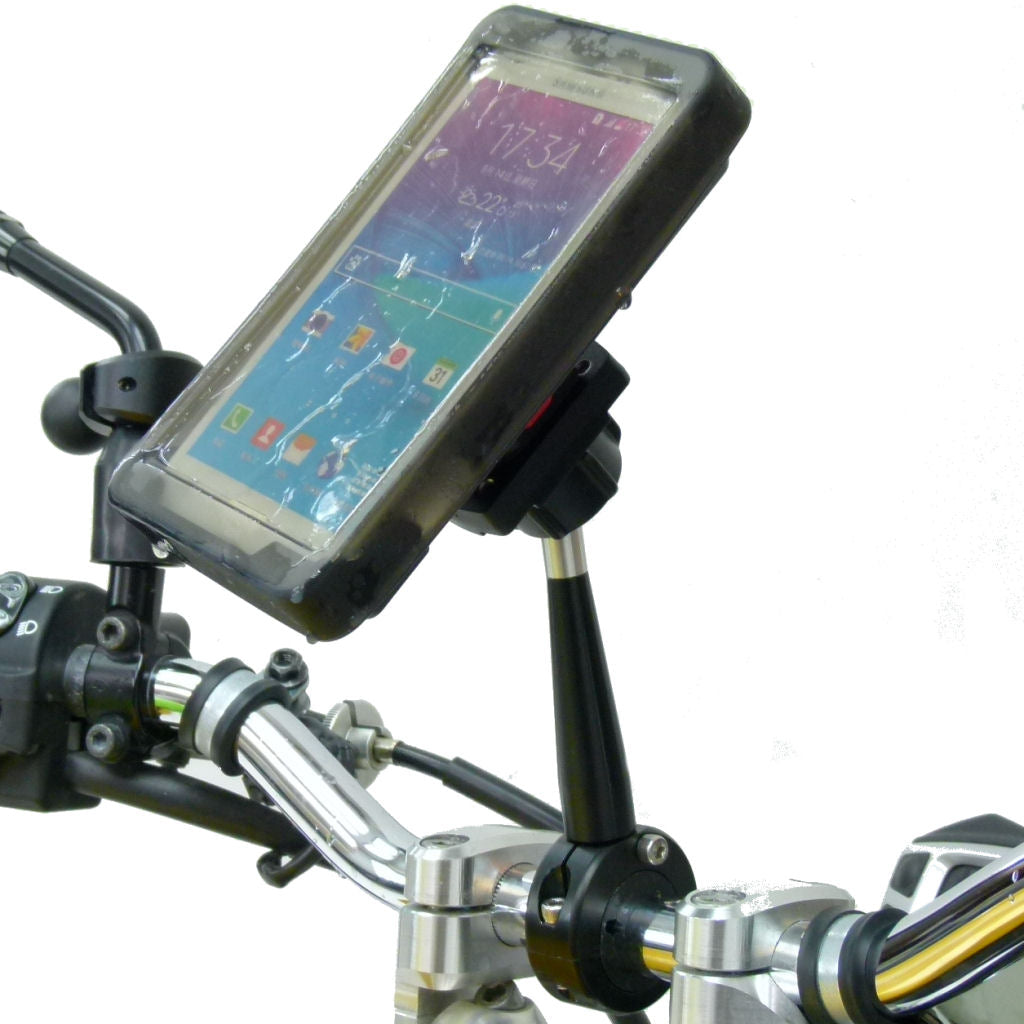 Phone Bike Mount with Rain Cover for Samsung Galaxy Note 4  - Use with a Case (sku 34386)