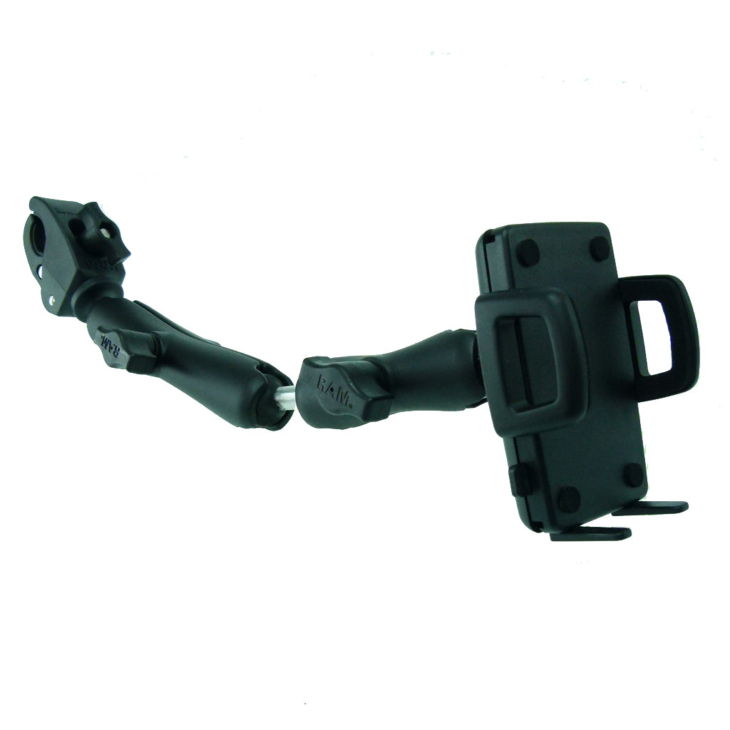 Wheelchair Rail - Tube Mount with Extension and Universal Phone Holder (sku 30632)