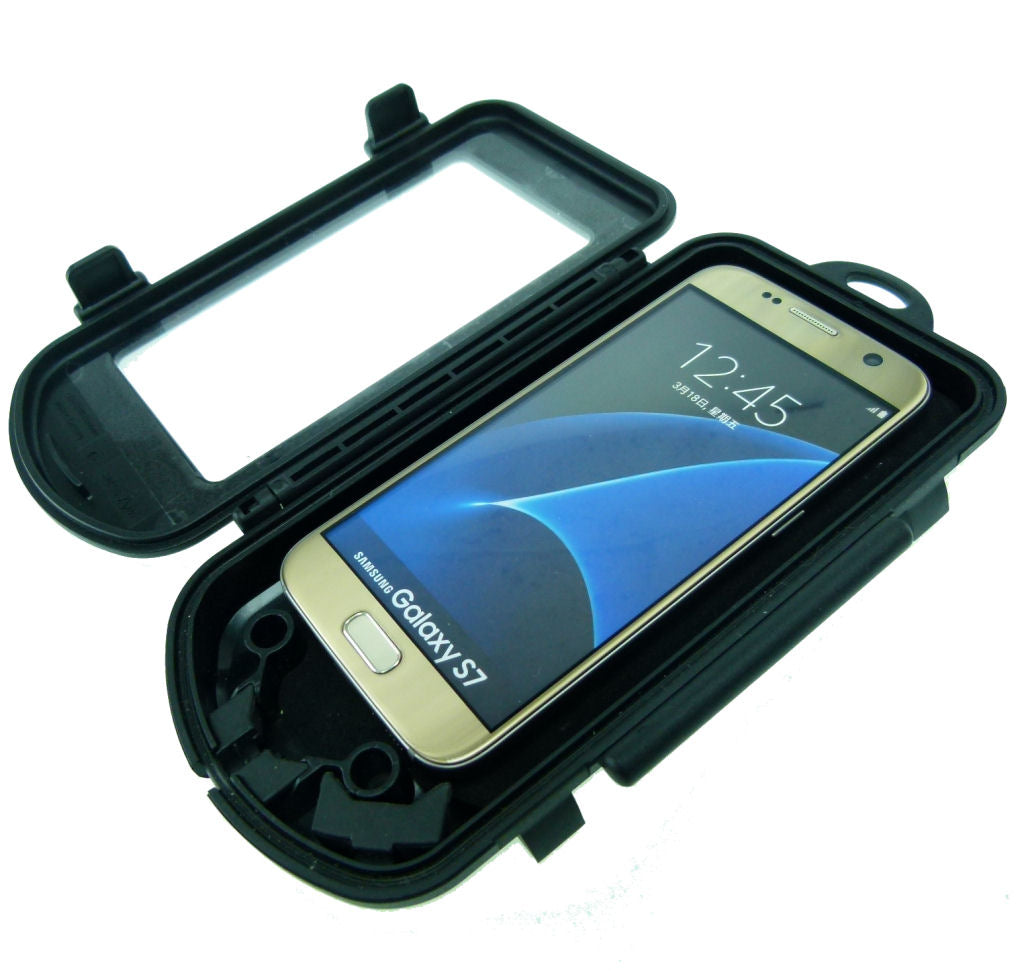 Waterproof Hard Shell Phone Case &amp; 25mm Socket Adapter fits Samsung Galaxy S7 (sku 34515)
