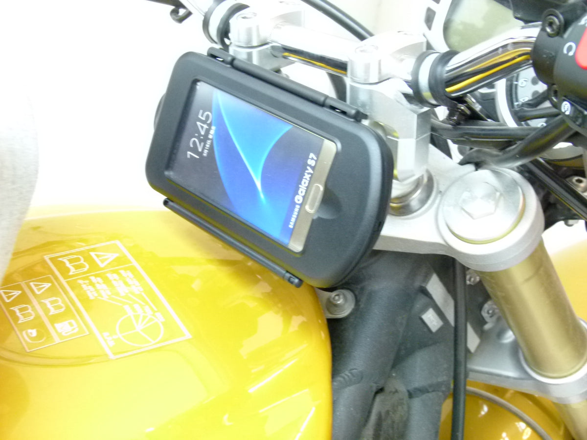 15-17mm Motorcycle Yoke Stem Mount with Waterproof Case for Samsung Galaxy S7  (sku 34521)