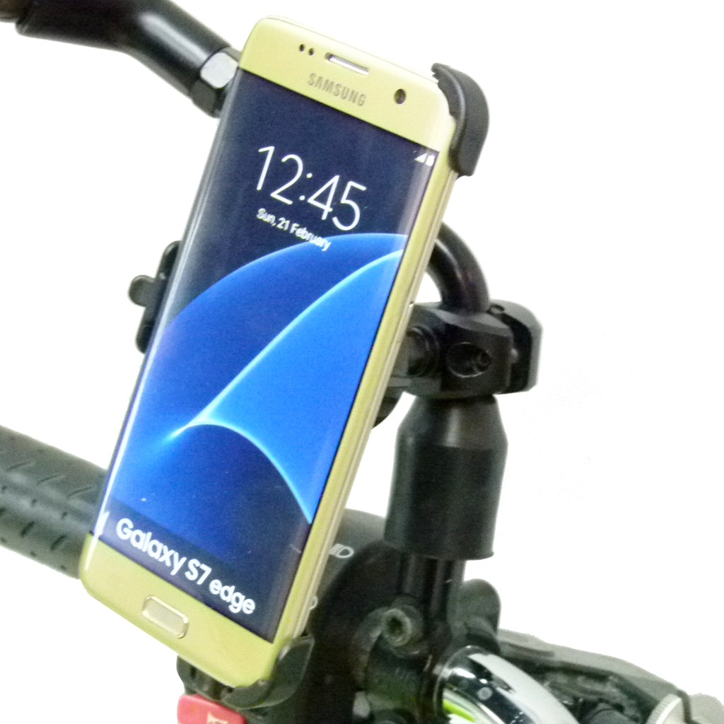 Dedicated Motorcycle Scooter Moped Mirror Stem Phone Mount for Samsung Galaxy S7 Edge (sku 34560)